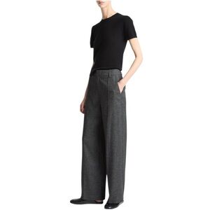 Vince. Italian Jaspe Pintuck High-Waist Wide-Leg Pant Size 4 *NEW